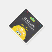 Big Bird Chalkboard Confetti Birthday Serviette (Ecke)