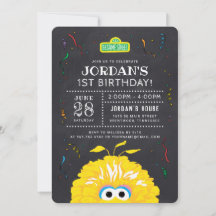 Big Bird Chalkboard Confetti Geburtstag