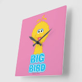 Big Bird Classic Style Quadratische Wanduhr (Winkel)
