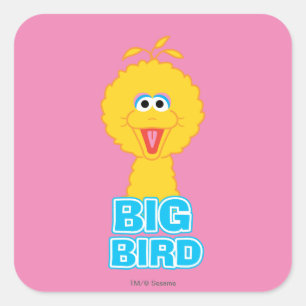 Big Bird Classic Style Quadratischer Aufkleber