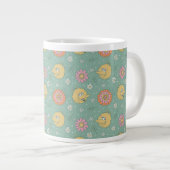 Big Bird | Good Vibes Blumenmuster Jumbo-Tasse (Vorderseite Rechts)