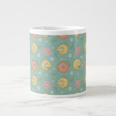 Big Bird | Good Vibes Blumenmuster Jumbo-Tasse (Vorderseite)