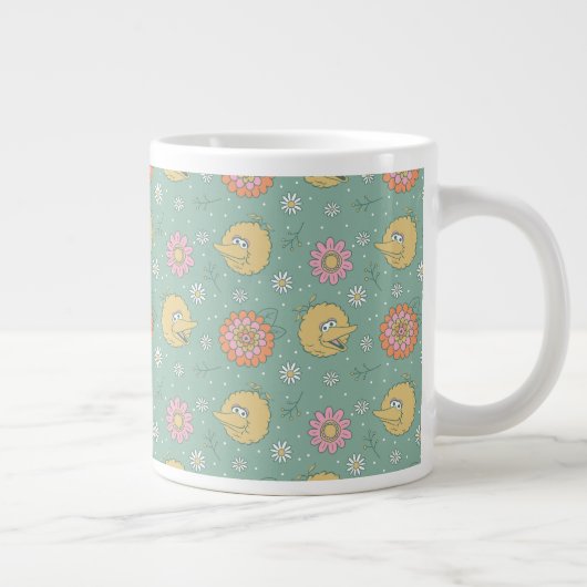 Big Bird | Good Vibes Blumenmuster Jumbo-Tasse (Rechts)