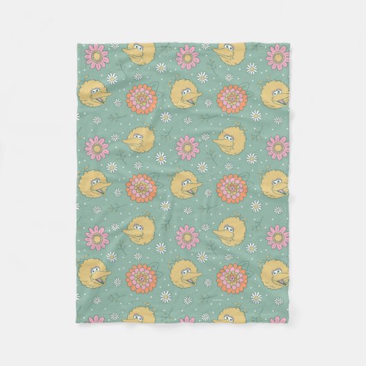 Big Bird | Good Vibes Floral Pattern Fleecedecke (Vorderseite)