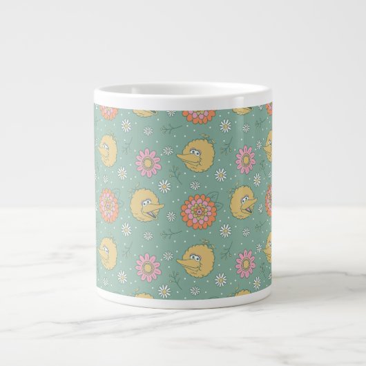 Big Bird | Good Vibes Floral Pattern Jumbo-Tasse (Vorderseite)