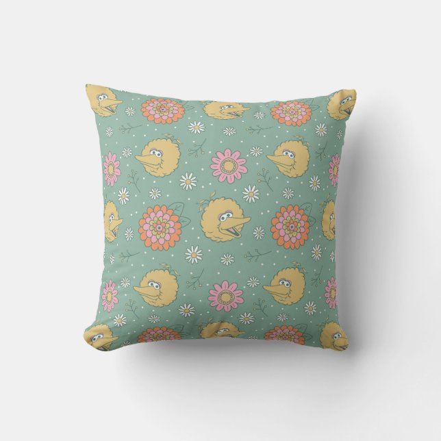 Big Bird | Good Vibes Floral Pattern Kissen (Vorderseite)