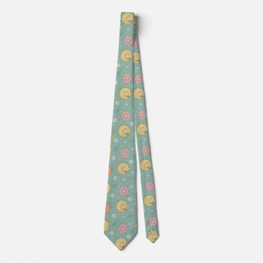 Big Bird | Good Vibes Floral Pattern Krawatte (Vorderseite)