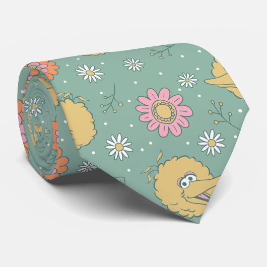 Big Bird | Good Vibes Floral Pattern Krawatte (Gerollt)