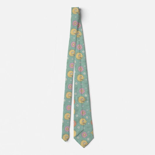 Big Bird | Good Vibes Floral Pattern Krawatte (Rückseite)