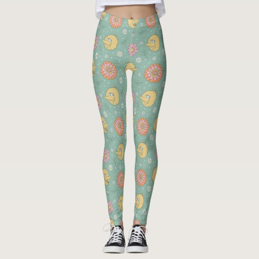 Big Bird | Good Vibes Floral Pattern Leggings (Vorderseite)