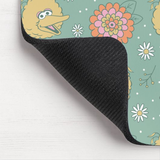 Big Bird | Good Vibes Floral Pattern Mousepad (Ecke)