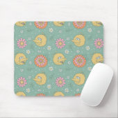 Big Bird | Good Vibes Floral Pattern Mousepad (Mit Mouse)