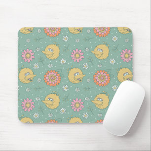 Big Bird Good Vibes Floral Pattern Mousepad
