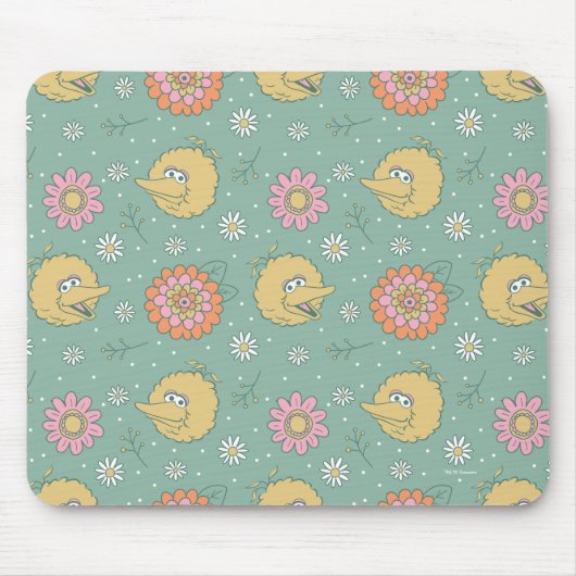 Big Bird | Good Vibes Floral Pattern Mousepad (Vorne)