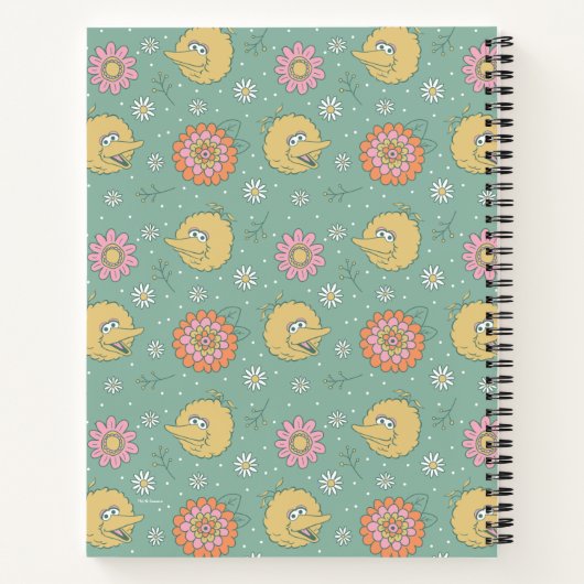 Big Bird | Good Vibes Floral Pattern Notizblock (Rückseite)