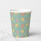Big Bird | Good Vibes Floral Pattern Pappbecher (Rückseite)