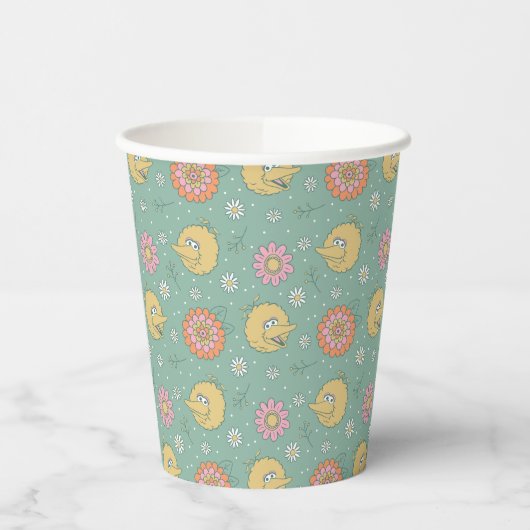 Big Bird | Good Vibes Floral Pattern Pappbecher (Links)