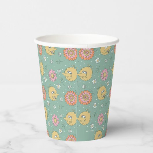 Big Bird | Good Vibes Floral Pattern Pappbecher (Rechts)