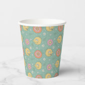 Big Bird | Good Vibes Floral Pattern Pappbecher (Vorderseite)