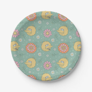 Big Bird   Good Vibes Floral Pattern Pappteller