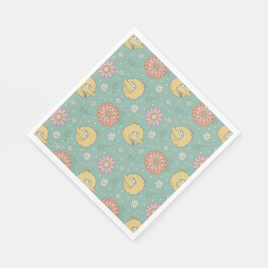 Big Bird | Good Vibes Floral Pattern Serviette (Ecke)