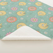 Big Bird | Good Vibes Floral Pattern Sherpadecke (3/4)