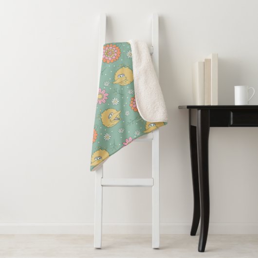 Big Bird | Good Vibes Floral Pattern Sherpadecke (Beispiel)