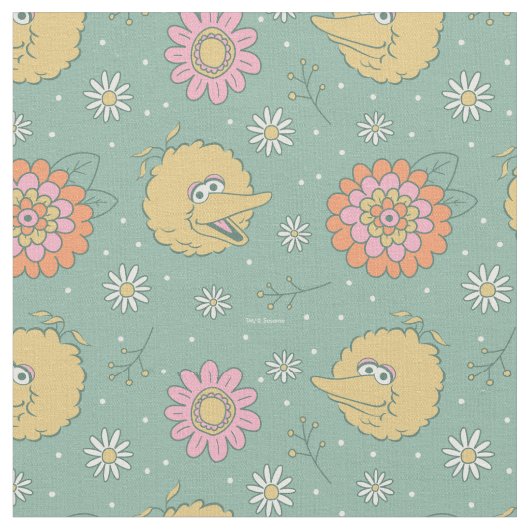 Big Bird | Good Vibes Floral Pattern Stoff (Nahaufnahme)