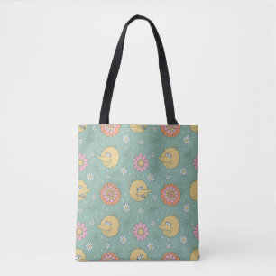 Big Bird Good Vibes Floral Pattern Tasche