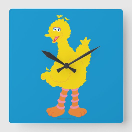 Big Bird Graphic Quadratische Wanduhr (Vorderseite)
