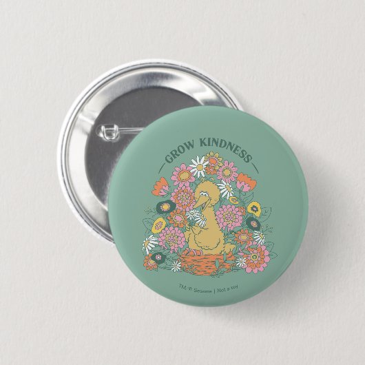 Big Bird | Grow Kindness floral Graphic Button (Vorne & Hinten)