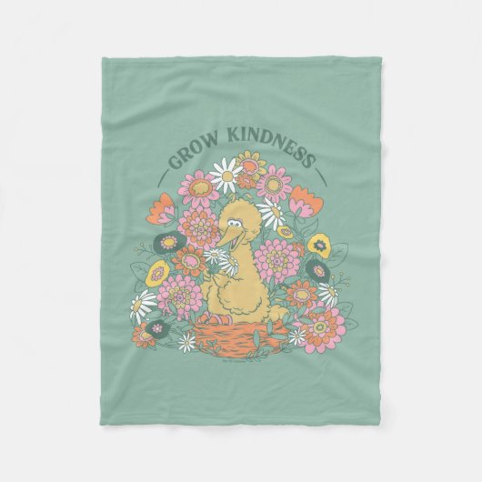 Big Bird | Grow Kindness floral Graphic Fleecedecke (Vorderseite)