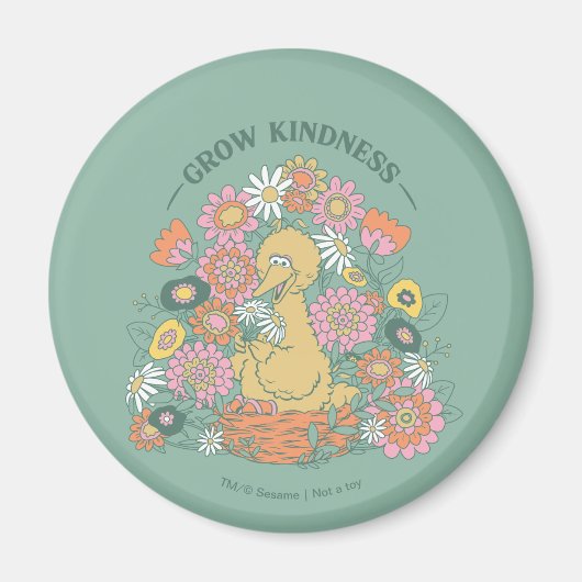 Big Bird | Grow Kindness floral Graphic Magnet (Vorne)