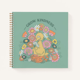 Big Bird Grow Kindness floral Graphic Notizblock
