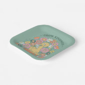 Big Bird | Grow Kindness floral Graphic Pappteller (Gewinkelt)