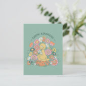 Big Bird | Grow Kindness floral Graphic Postkarte (Stehend Vorderseite)