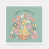 Big Bird | Grow Kindness floral Graphic Serviette (Vorderseite)