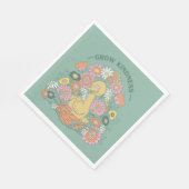 Big Bird | Grow Kindness floral Graphic Serviette (Ecke)