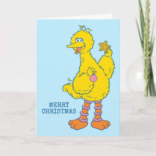 Big Bird hält Weihnachtsfeiertage ab Karte (Vorderseite)