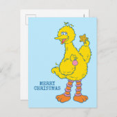 Big Bird hält Weihnachtsfeiertage ab Postkarte (Vorne/Hinten)