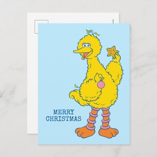 Big Bird hält Weihnachtsfeiertage ab Postkarte (Vorne/Hinten)