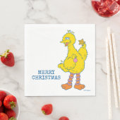 Big Bird hält Weihnachtsfeiertage ab Serviette (Beispiel)