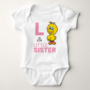 Big Bird   L ist für Little Sister Baby Strampler