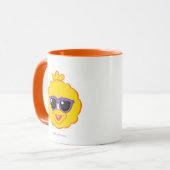 Big Bird lächelt Gesicht mit Sonnenbrille Tasse (Vorderseite Links)