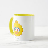 Big Bird lächelt mit Herz-förmigen Augen. Tasse (Vorderseite Links)