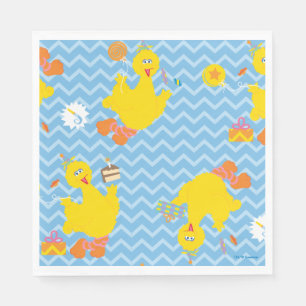 Big Bird Party Zickzack Muster Serviette