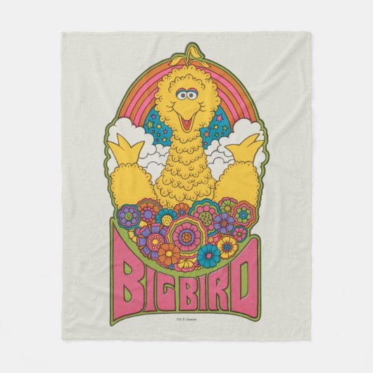 Big Bird | Psychedelisch Fleecedecke (Vorderseite)