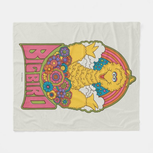 Big Bird | Psychedelisch Fleecedecke (Vorderseite (Horizontal))
