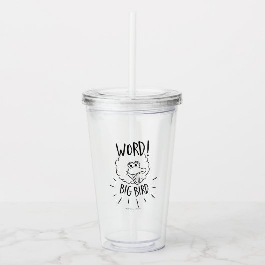 Big Bird Skate Logo - Word! Big Bird Acryltrinkbecher (Vorderseite)