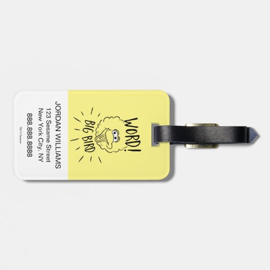 Big Bird Skate Logo - Word! Big Bird Gepäckanhänger (Rückseite horizontal)